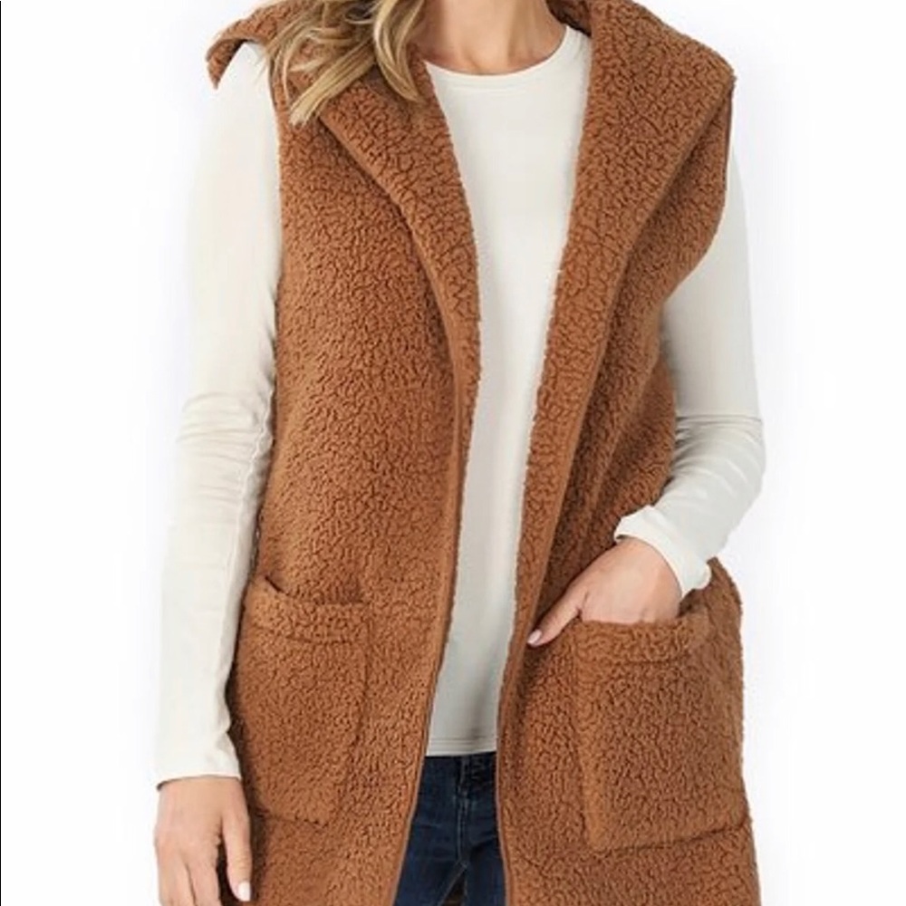 Soft Sherpa Hooded Vest